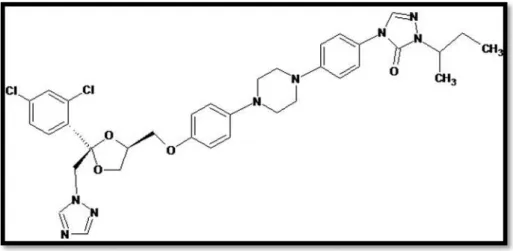 Figura 2: Fórmula estrutural do Itraconazol 
