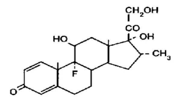 Figura 5: Estrutura da molécula da dexametasona. 