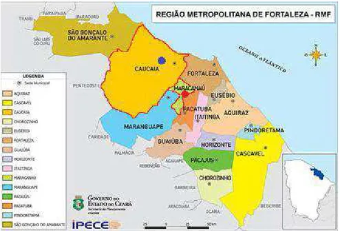 Figura 34   Localização da pedreira onde foram coletados os agregados minerais 