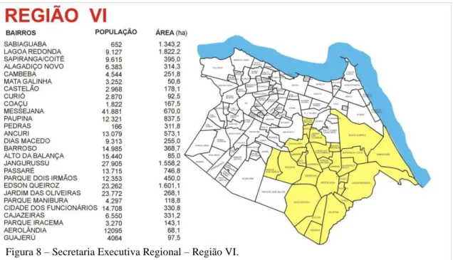 Figura 8  –  Secretaria Executiva Regional  –  Região VI. 