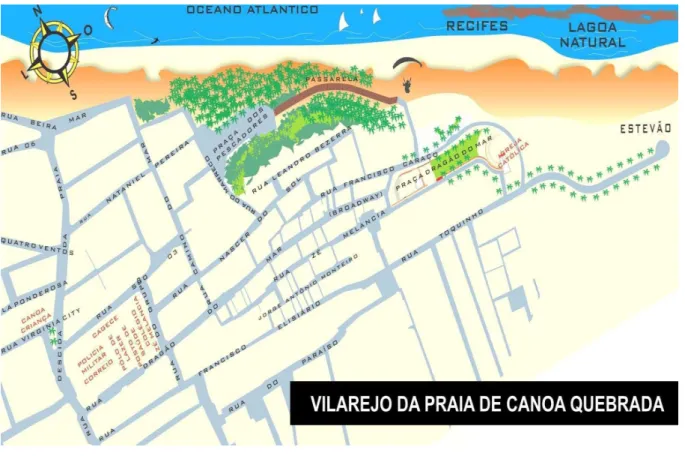 Figura 4.7 - Planta do vilarejo da Praia de Canoa Quebrada 