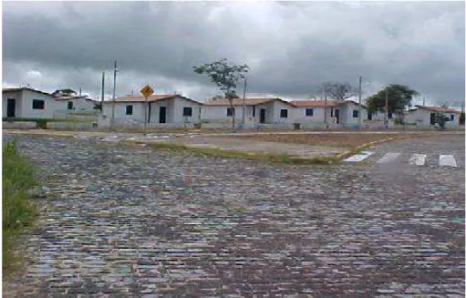 Figura 02 – Pavimentação e domicílios de Jaguaribara-CE (foto de Beatriz G. 
