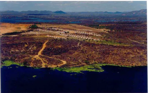 Figura 04 – Vista aérea do assentamento na Península Curupati. (Foto cedida por Osvaldo  Segundo – SDA)