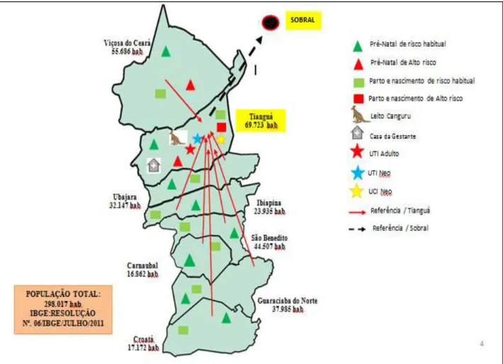 Figura 05 – Desenho da Rede Cegonha da 13ª Microrregião de Saúde de Tianguá/CE  