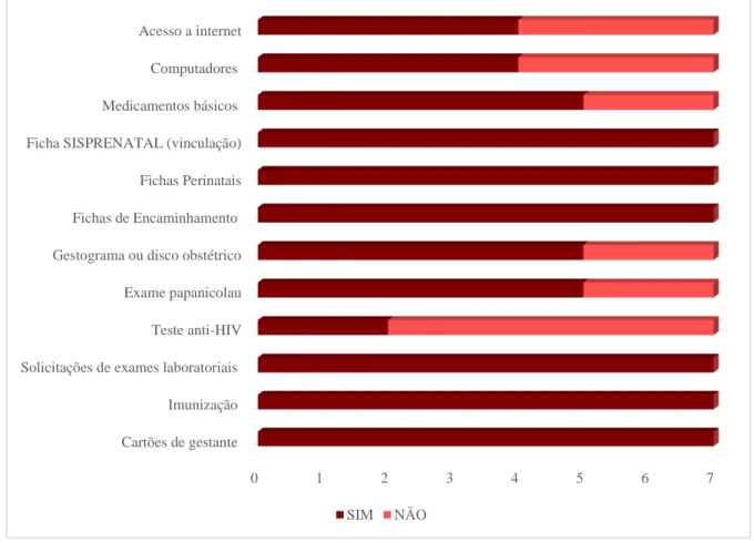 Gráfico 04  –  Recursos Materiais para a Integralidade da Atenção às Gestantes. Ibiapina, 2017 