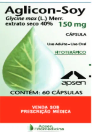 Figura 2 - Cartucho da apresentação comercial do  produto Aglicon-soy® 60 cápsulas.