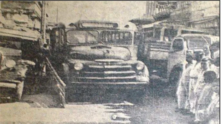 Figura 03 -  “Congestionamento de coletivos nas ruas do Centro de  Fortaleza, 1952”. 