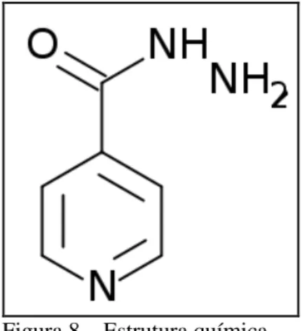 Figura 8 – Estrutura química  da droga isoniazida. 