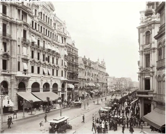Figura 25 - Avenida Central/RJ (1910). Principal realização do   ecletismo no país. 