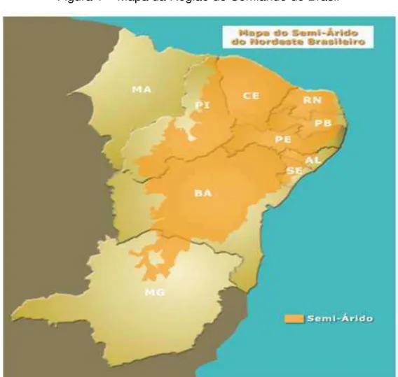 Figura 1  –  Mapa da Região do Semiárido do Brasil 