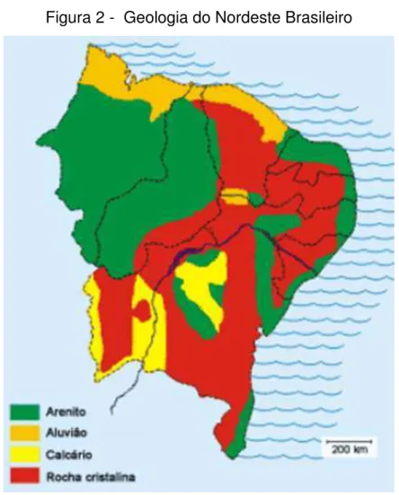 Figura 2 -  Geologia do Nordeste Brasileiro 