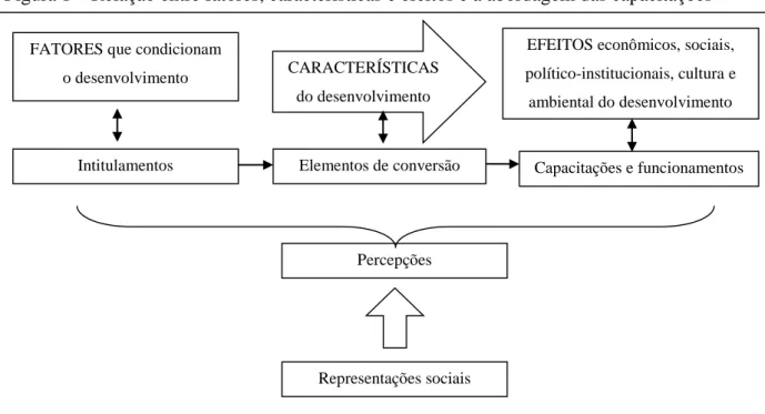 Figura 1  –  Relação entre fatores, características e efeitos e a abordagem das capacitações 