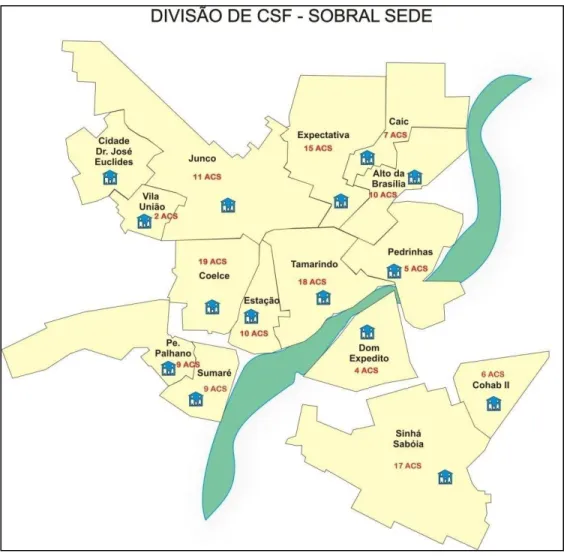 Figura 3 – Agentes Comunitários de Saúde por Centro de Saúde da Família da  zona urbana