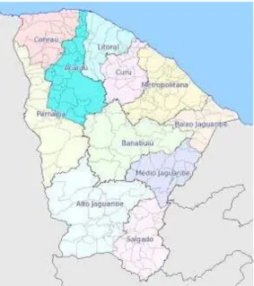 Figura 2.4 – Regiões Hidrográficas do Estado do Ceará. 