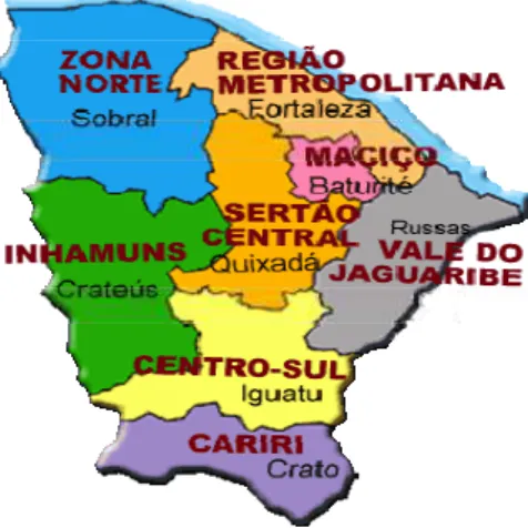 Figura 1: Macro-regiões do Ceará. 