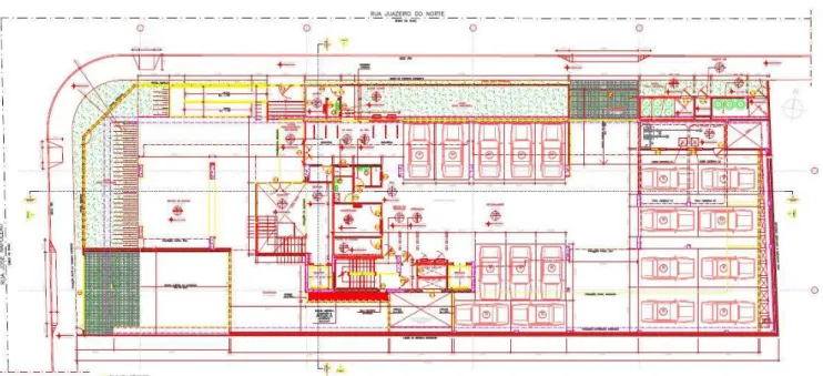 Figura 13 – Planta do térreo com pilotis do Experimento “B” 