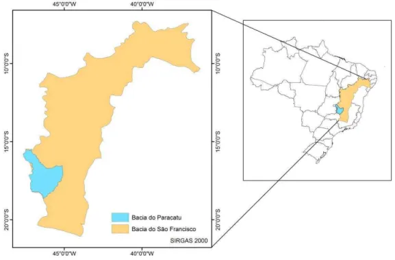 Figura 1 - Localização geográfica da bacia do rio Paracatu. 