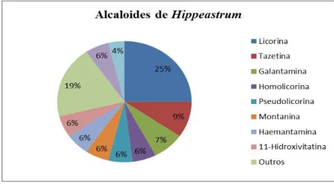 Tabela  1  Alcaloides isolados de espécies do gênero  Hippeastrum.