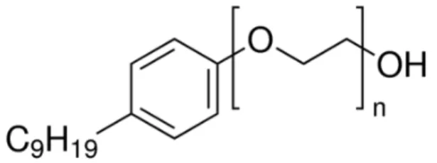 Figura 5 – Estrutura química do tensoativo Igpal CO-720. 