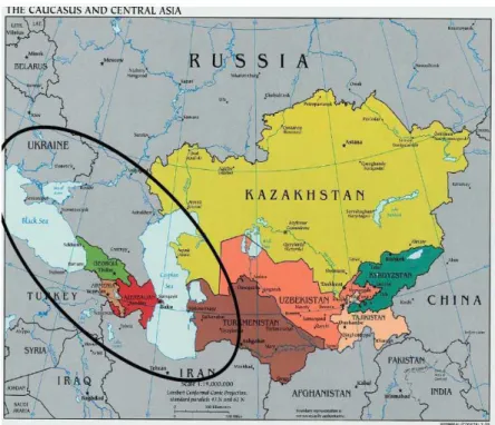 Figura 1: Região do Cáucaso. 