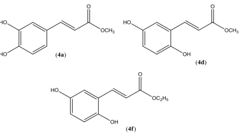 Figura  2  –  Estrutura  dos  derivados  do  ácido  cinâmico  avaliados  contra  B16, HCT116 e A431