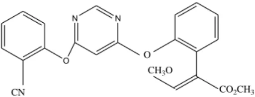 Figura 3. Estrutura química do fungicida azoxistrobina. 