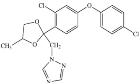 Figura 7. Estrutura química do fungicida difenoconazol. 