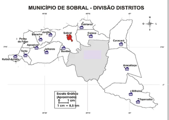 Figura 6 – Divisão geográfica do município de Sobral-CE. 