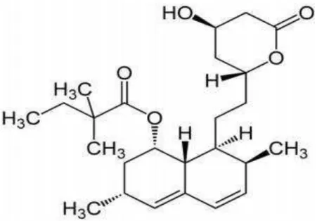 FIGURA 8: Estrutura Química da Sinvastatina. FONTE: ADAM e LAUFS, 2014