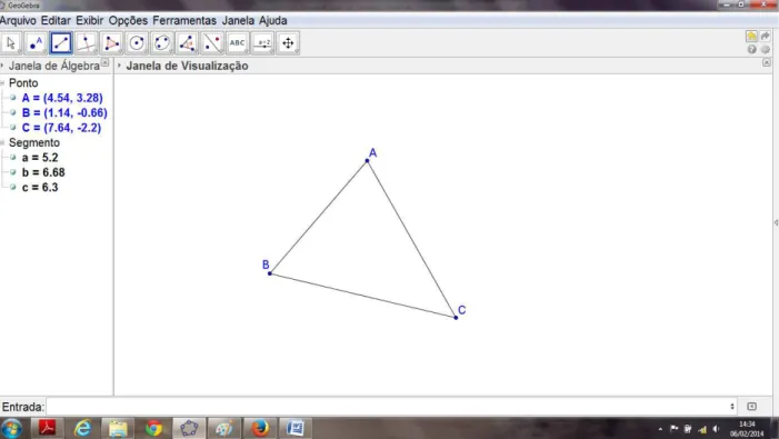 Figura 7.4  – Construção do triângulo através da ferramenta “polígono”