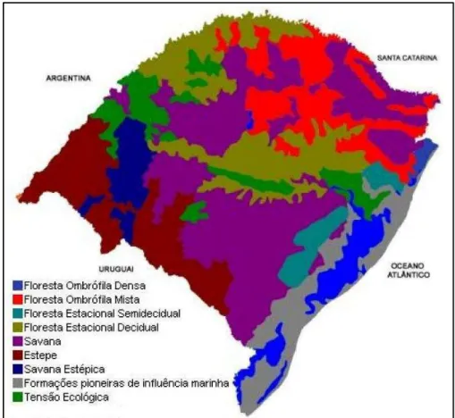 Figura  1  -  Mapa  fitogeográfico  do  Estado  do  Rio  Grande  do  Sul 