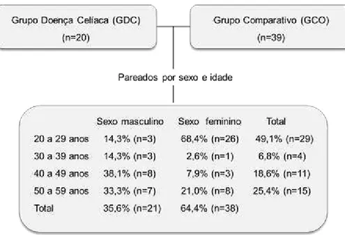 Figura 1. Caracterização da população estudada segundo sexo e faixa etária 