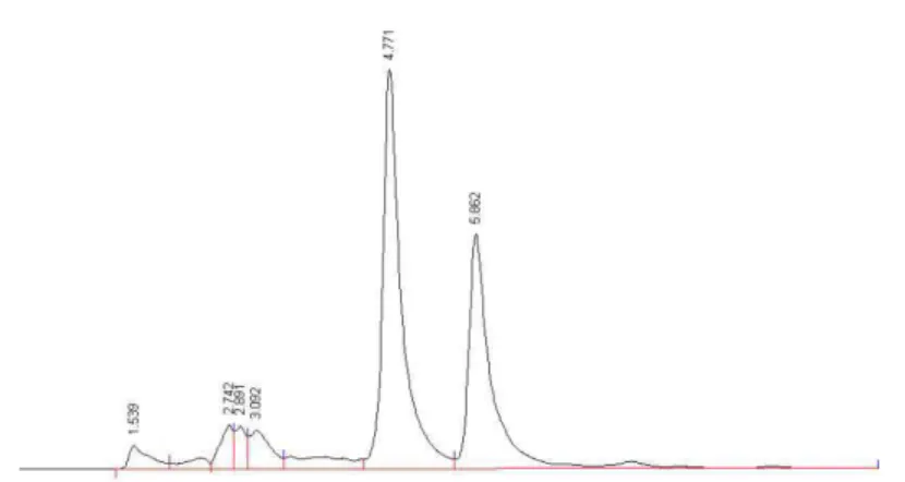Figura  8  –  Cromatografia  Líquida  de  Alta  Eficiência  das  amostras  de  oleorresina  de  pimentas Capsicum