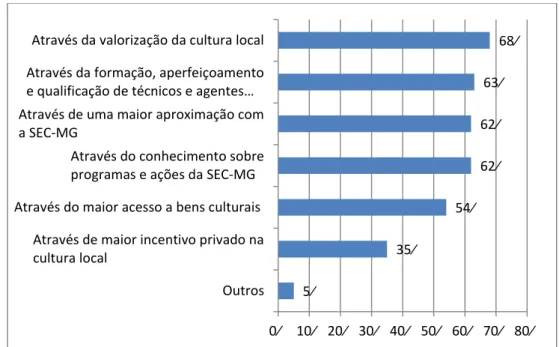 Figura  13  -  Principal  inovação  do  Programa  Minas  Território  da  Cultura  em  relação  aos  que  já  foram  implementados,  segundo  os  artistas  e  produtores  culturais