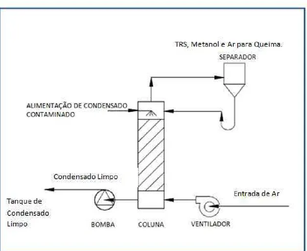 Figura 1. Sistema de extração de gases com ar para remoção de TRS (Johnson, 2013). 