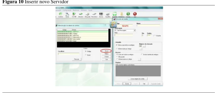 Figura 10 Inserir novo Servidor