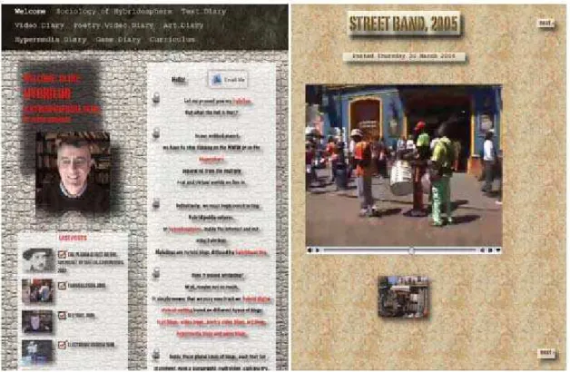 Fig. 1 Hybr ilog Welcom e  Page Fig. 2 Vlog post  page 