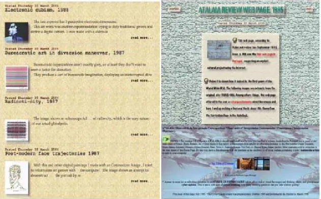 Fig. 3 Ar t  blog index page   Fig. 4 Hyplog post  page 
