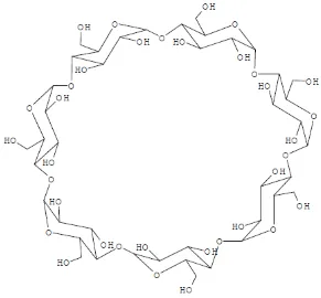 Figura 1 : Fórmula estrutural de uma ciclodextrina ( -ciclodextrina) (Challa et al., 2005)