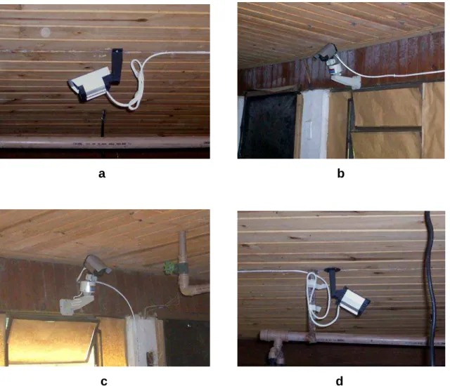 Figura 2 – Detalhe das câmeras utilizadas para captação de imagens durante 