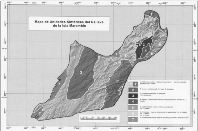 Figura 3 - Mapa de Unidades de Relevo da ISM segundo NOZAL et al (2007). 