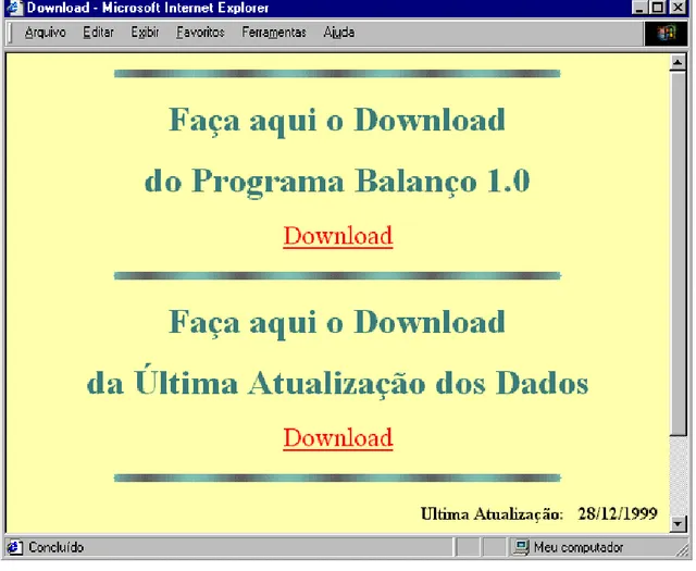 Figura 10 – Página com os arquivos para serem transferidos. 