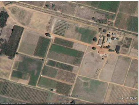 Figura 1. Imagem aérea do Campo Experimental de Bebedouro da Embrapa 