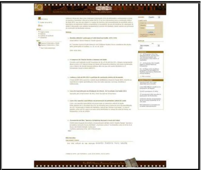 Figura 2: Comunidade Virtual da BVS HPCS -  http://cv-hpcs.bvs.br/  