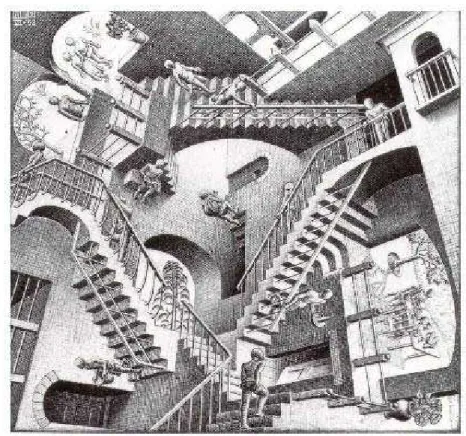 FIG. 1: M.C. Escher. La relativité, 1953, litografia 272x293