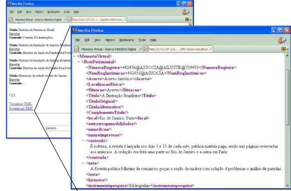 FIGURA 6 - Interface para Exportação de Dados 