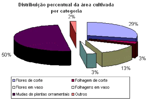 Figura 1 - Diagnóstico da produção de flores e plantas ornamentais brasileiras.  Fonte: Graziano (2002) 