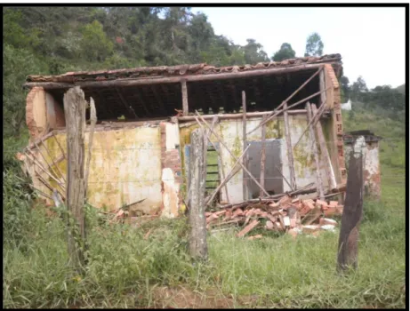 Ilustração 5 - Casa abandonada 2 próxima às propriedades.  Fonte: Dados da pesquisa, 2012