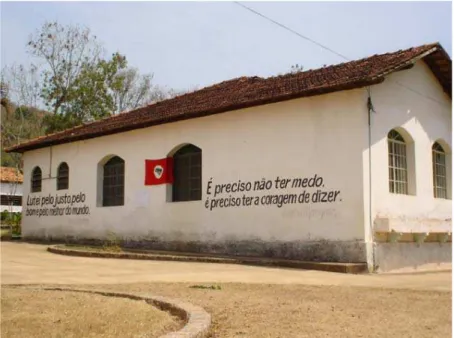 Figura 11-  Centro de formação Carolina Vera. Esta casa é parte da sede da antiga Fazenda  Ministério, e serve de alojamento dos cursistas militantes
