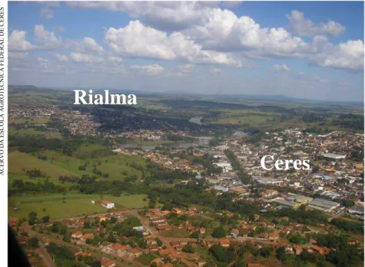 FIGURA 6 – Localização da Cidade de Rialma-GO e Ceres-GO, em 2007. 